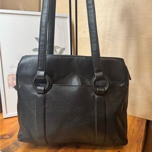 Rolfs vintage genuine  Leather Shoulder Bag with Ring Accent